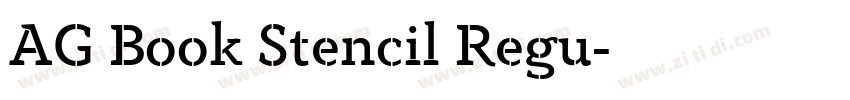 AG Book Stencil Regu字体转换